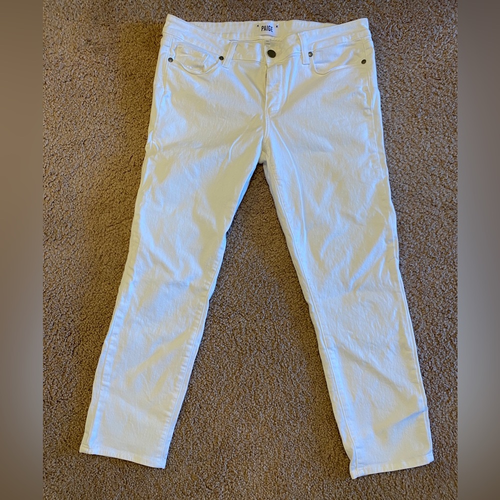 Paige Kylie Crop white jeans size 31